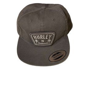 Hurley Trademark The Classics Snapback Yupoong Since 1974 Gray Snapback Cap Hat